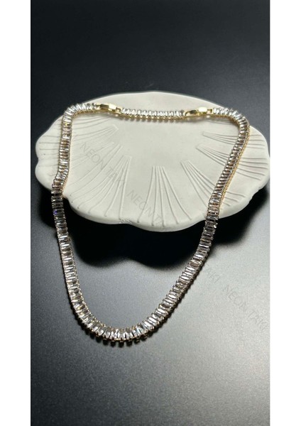 Su Yolu, Zirkon Taşlı, Paslanmaz Çelik Kolye 105, Altın Renk fiyatları