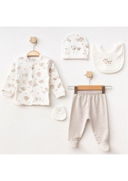 5348 Erkek Bebek Bej 5'li Hastane Çıkışı