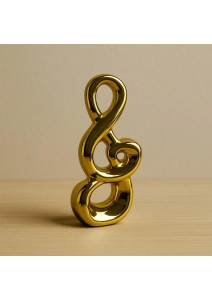 Gold Nota Dekoratif Seramik Obje