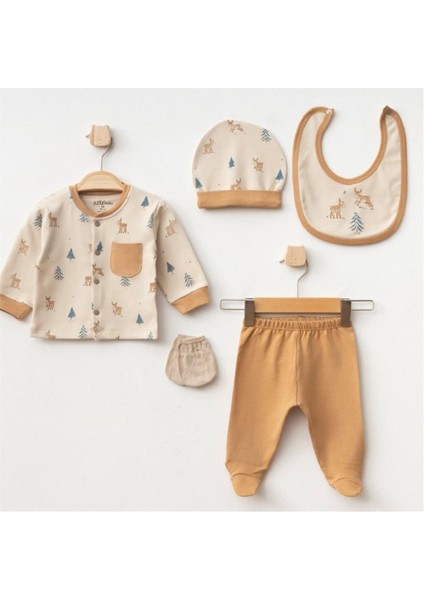 5350 Erkek Bebek Kahve 5'li Hastane Çıkışı