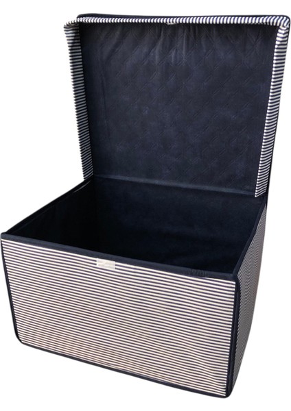 Mega Çok Amaçlı Saklama Kutusu Kutu Hurç Organizer Oyuncak Kutusu Hurç Çizgi Desen 40X60X30 fiyatları