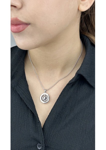 Xxx Dorika Figürlü, Paslanmaz Çelik Kolye 206, Gümüş Renk