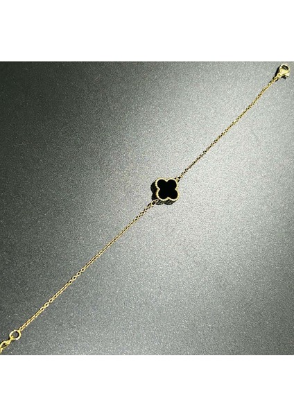 Paslanmaz Çelik Zincir Bileklik 381, Zincir Altın Renk, Van Figür Siyah Renk modelleri