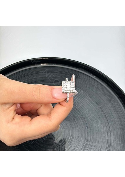 Zirkon Taşlı, Baget Model, Paslanmaz Çelik Yüzük 153, Gümüş Renk, Ayarlanabilir fiyatları