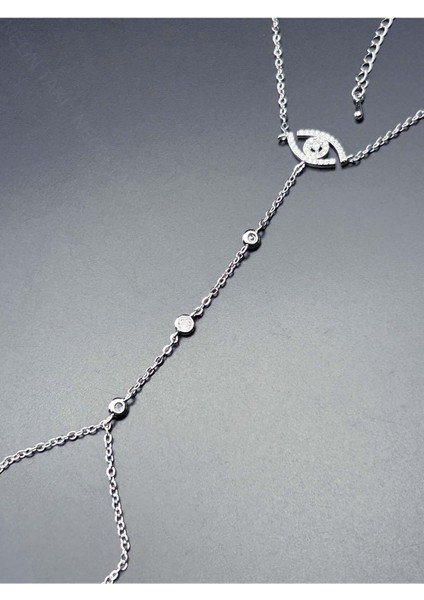 Zirkon Taşlı, Göz Figürlü, Paslanmaz Çelik 9, Gümüş Renk modelleri