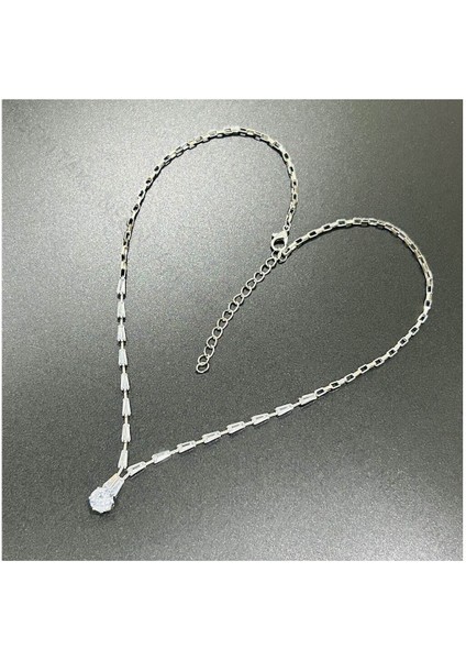 Su Yolu, Zirkon Taşlı, Kolye 210, Gümüş Renk modelleri