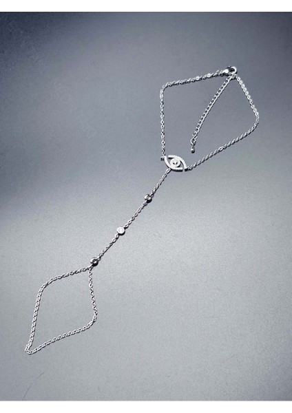 Zirkon Taşlı, Göz Figürlü, Paslanmaz Çelik 9, Gümüş Renk fırsatları