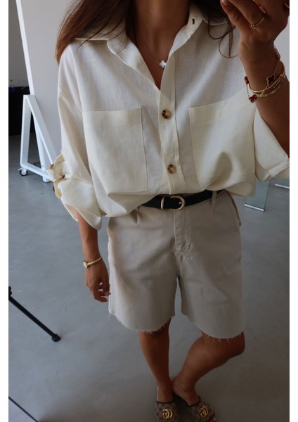 Paçası Kesik Kemerli Denim Şort indirimleri