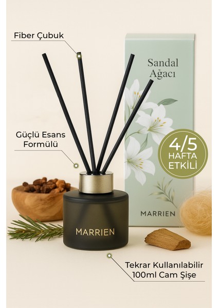 Sandalwood 100 ml Silindir Dekoratif Çubuklu Oda Kokusu fiyatları