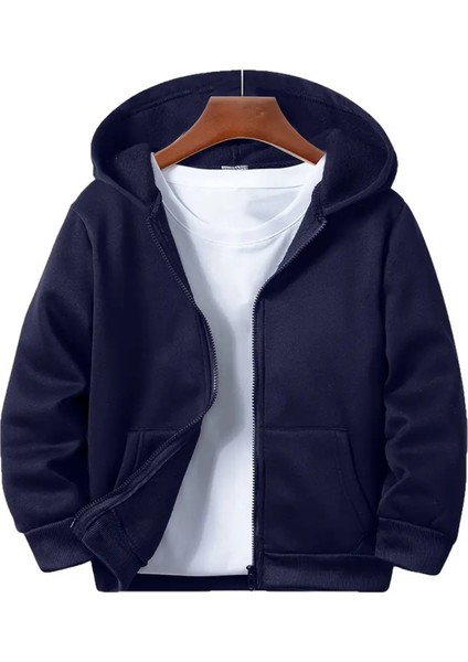 Kız - Erkek Çocuk Basic Fermuarlı Kalın 3 Iplik Kışlık Okul Sweat AK1815 modelleri