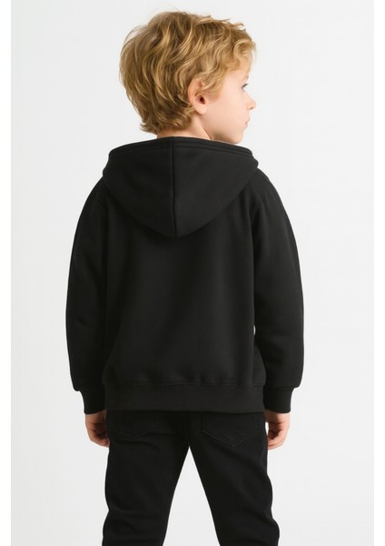 Kız - Erkek Çocuk Basic Fermuarlı Kalın 3 Iplik Kışlık Okul Sweat AK1815 fiyatları