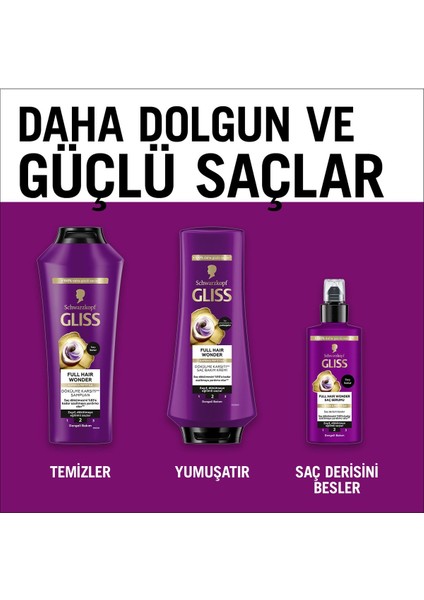 Full Hair Wonder Dökülme Karşıtı Sıvı Saç Kremi 200 Mlx2 Adet