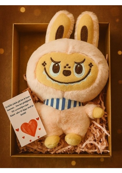 Labubu-30 cm Sevimli Canavar Peluş (Isteğe Bağlı Not Kişiselleştirilebilir)