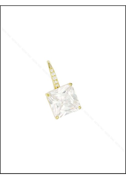 Zirkon Taşlı, Baget Model, Paslanmaz Çelik Küpe 60, Kasa Altn Renk modelleri