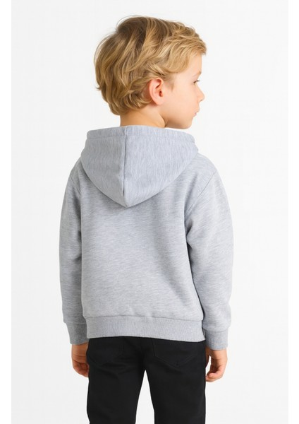 Kız - Erkek Çocuk Basic Fermuarlı Kalın 3 Iplik Kışlık Okul Sweat AK1815 fiyatları