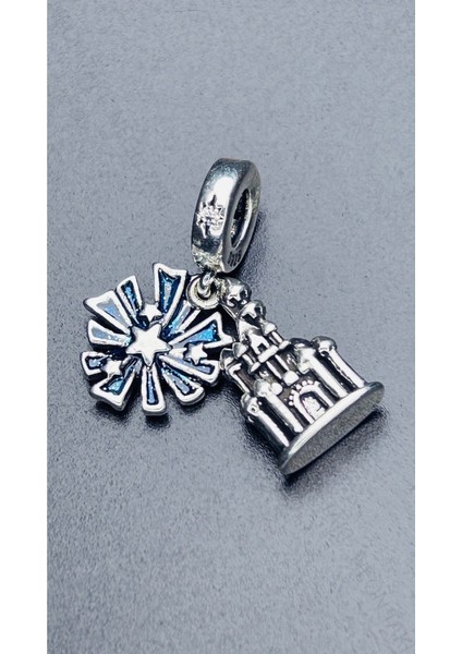 Kale Ve Mavi Renk Yıldızlı, Pan Bileklik için Çelik Charm 12, Gümüş Renk (BİLEKLİK DAHİL DEĞİLDİR!) modelleri