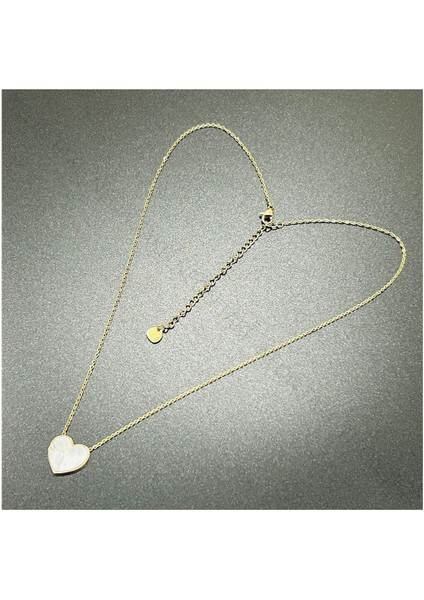 Sedefli Kapl Figürlü, Paslanmaz Çelik Kolye 251, Altın Renk modelleri