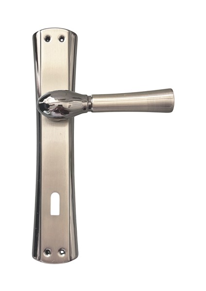 Marmaris Açmalı Füme Saten Oda Kapı Kolu-Kolay Montaj, Iç Kapı Kolu, Modern Kapı Kolu (1 Takım)