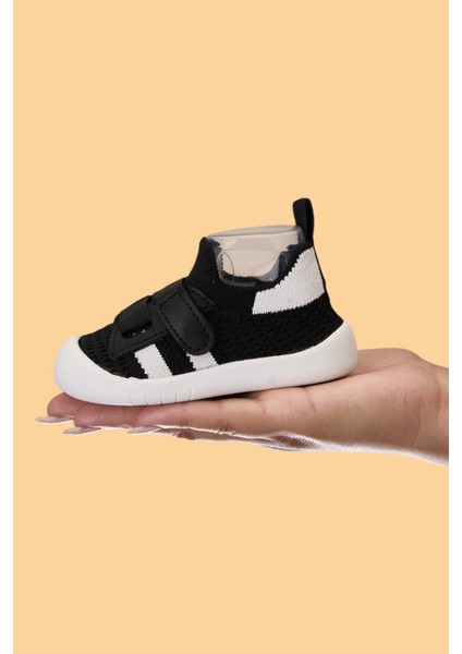 Wisil Çocuk Bebek Ortopedik Esnek Taban Siyah Beyaz Ilk Adım Spor Ayakkabısı ve Sneaker fırsatları