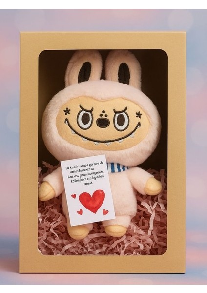 Labubu-30 cm Sevimli Canavar Peluş (Isteğe Bağlı Not Kişiselleştirilebilir) fırsatları