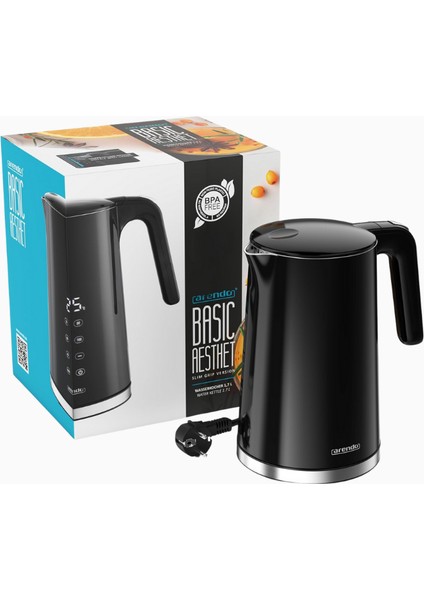 Dijital Su Isıtıcı, 1,7 l, Paslanmaz Çelik, Sıcaklık Ayarlı, 2200 W, Cool Touch fiyatları