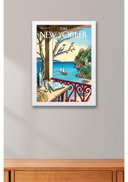 The New Yorker Çerçeveli Tablo April 18 2011 - Maria Kalman Tek Kişik Masa fiyatları