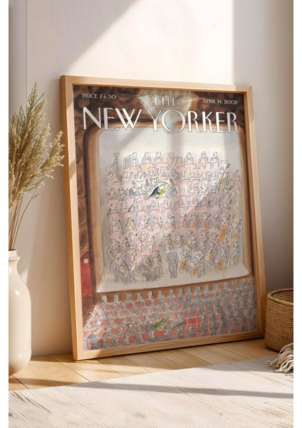 The New Yorker Çerçeveli Tablo April 14 2008 - Hep Birlikte Şimdi Pierre Le-Tan