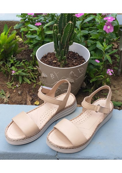 Bulldozer 231825 Kadın Deri Anatomik Taban Tekbant Günlük Comfort Sandalet