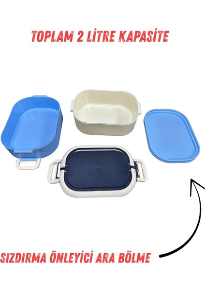 Lunch Box + Termos Çanta Hediyeli Beslenme Kutusu Yemek Saklama Taşıma indirimleri