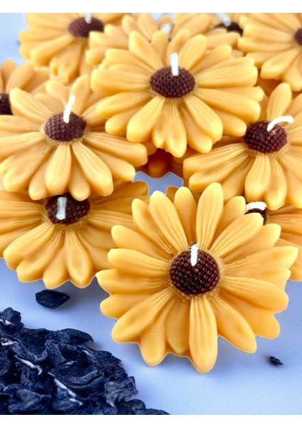 Papatya Şekilli El Yapımı Mum – Hediyelik, Nikah, Söz, Nişan, Düğün, Kına, Bride To Be, Özel Günler Için Mum Seti (12/24 Adet)