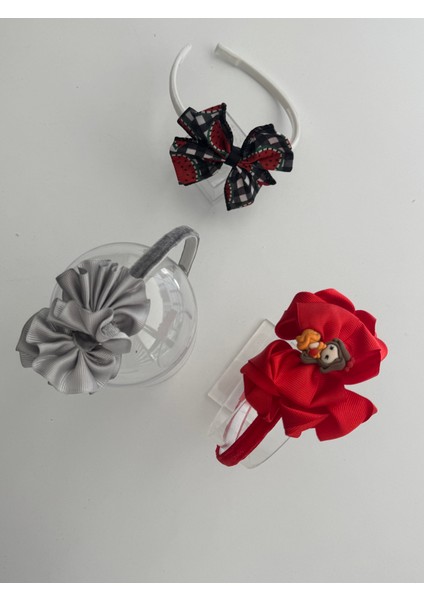 3’lü Fiyonklu Kız Çocuk Taç Seti – Renkli, Şık ve Rahat Saç Aksesuarı modelleri