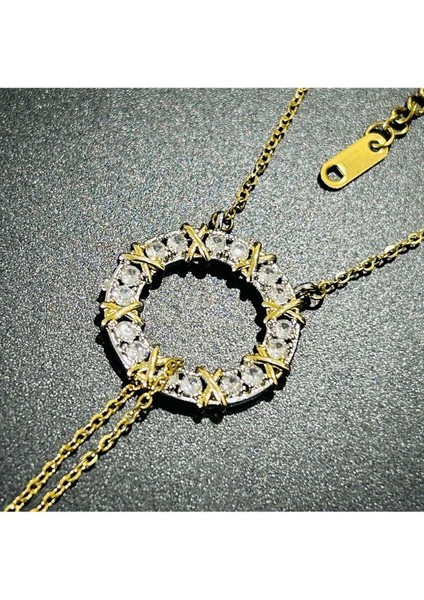 Şahmeran, Zirkon Taşlı, Kararmayan Paslanmaz Çelik, Altın Renk, Model3 modelleri