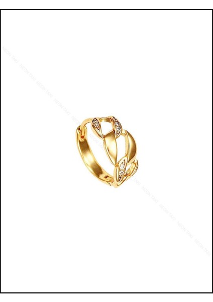 Zirkon Taşlı, Gurme, Altın Kaplama Paslanmaz Küpe 234, Pembe (ROSE) Renk modelleri