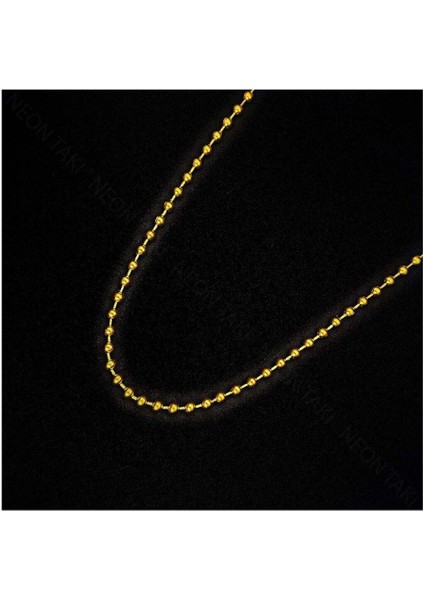 Top Zincir, Kombin Model, Paslanmaz Çelik Kolye 117, Altın Renk Uzunluk 46cm modelleri