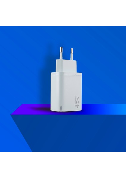 AD17 45W Yeşıl Süper Hızlı Şarj Adaptörü – Çift Port USB-A & USB-C, PD + QC3.0 Destekli modelleri