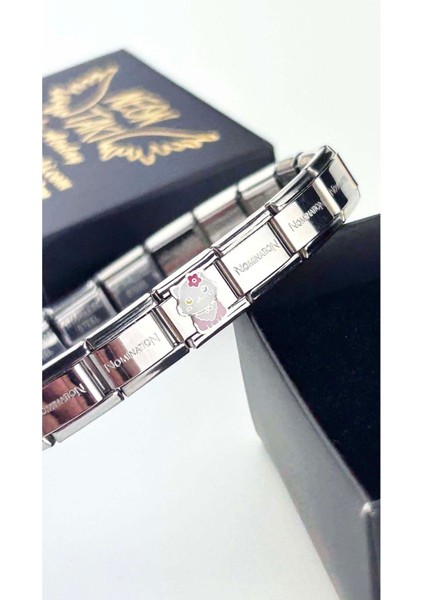 Çizgi karakter, İtalyan Nom Bileklik için Çelik Charm 16, Gümüş Renk (BİLEKLİK DAHİL DEĞİLDİR!!)