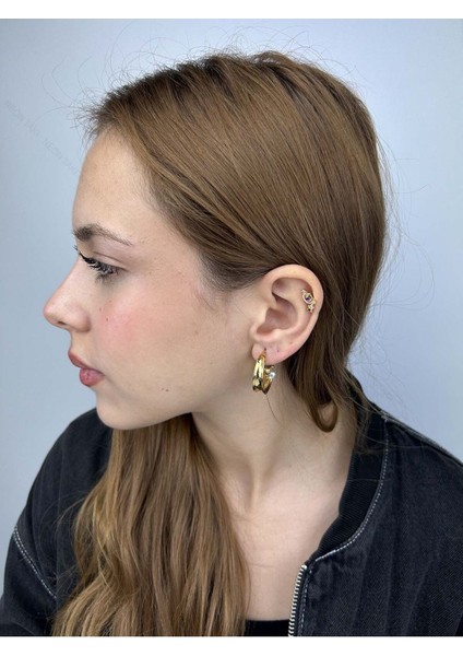 Incili Model, Paslanmaz Çelik Küpe 256, Altın Renk fiyatları