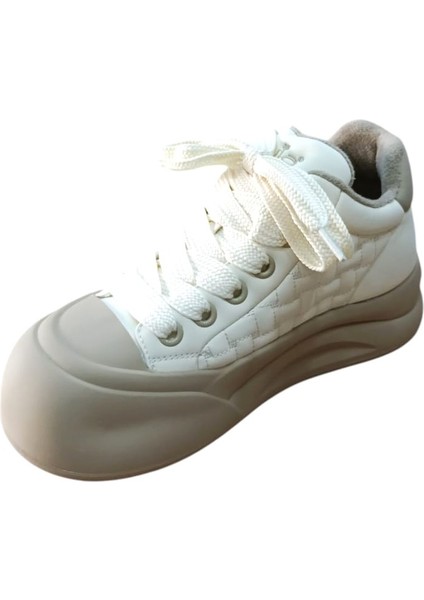 26K426-1 Kadın Kalın Taban Sneaker Ayakkabı Bej fiyatları