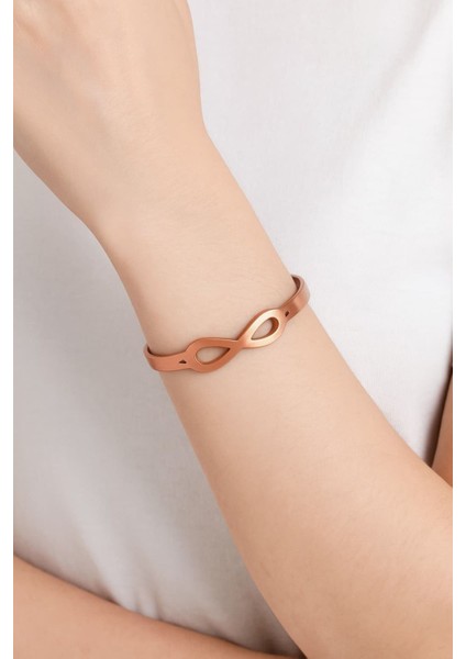 Kadın Zeolit Taşlı Sonsuzluk Figürlü Doğal Saf Bakır Bileklik fiyatları