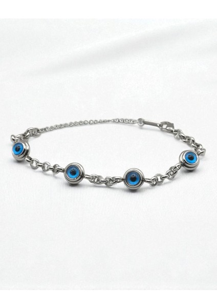 El Yapımı Ayarlanabilir Nazar Boncuklu 316 L Çelik Bileklik Paslanmaz, Şık ve Dayanıklı fiyatları