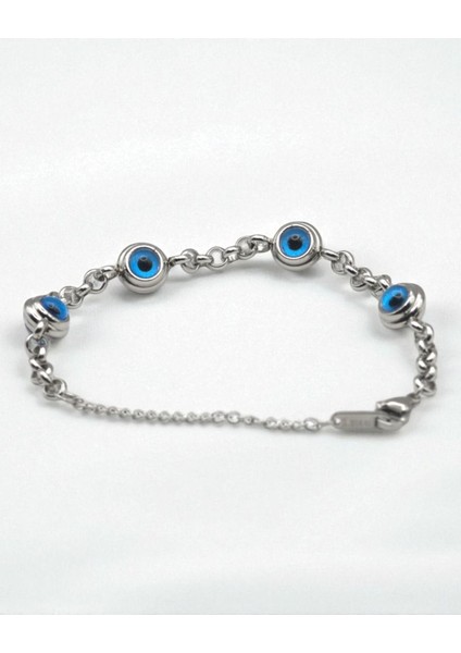 El Yapımı Ayarlanabilir Nazar Boncuklu 316 L Çelik Bileklik Paslanmaz, Şık ve Dayanıklı modelleri