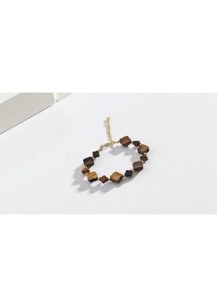 Kaplan Gözü Doğal Taş Bileklik Aslan & Koç Burcu Için Liderlik Özgüven ve Odaklanma Taşı modelleri