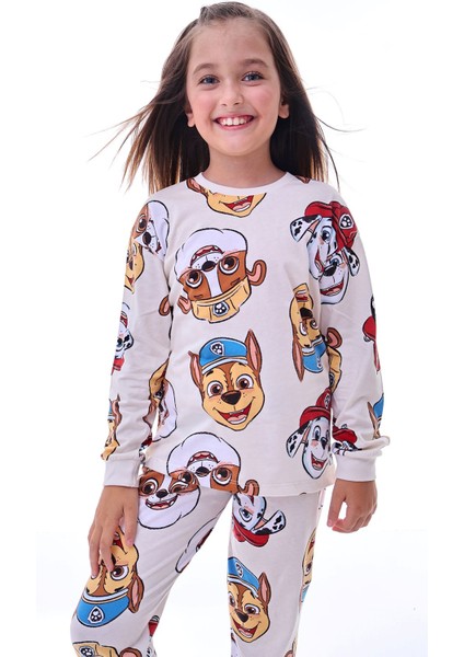 2'li Paw Patrol ve Sevimli Sky Desenli Kız Çocuk Pijama Takımı fırsatları