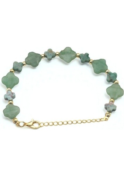 Aventurin Taşı Doğal Taş Bileklik Boğa, Başak, Terazi Burçlarıyla Uyumlu Başarı ve Denge Kadın fiyatları