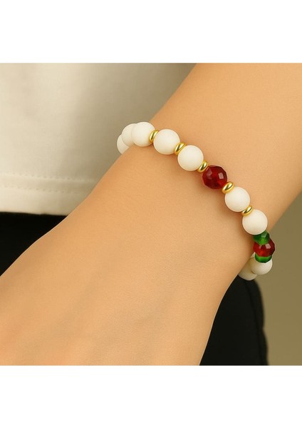 Sıkma Doğal Taş Küre Kesim Bileklik 15 cm Ayarlanabilir Lastikli Misina Ipli Şık Hediye Seçeneği fiyatları