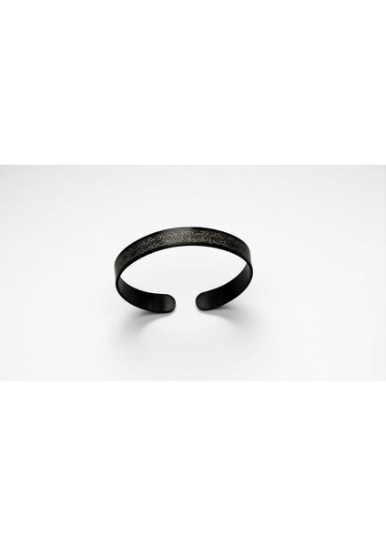 El Yapımı Siyah Titanyum Kaplama Çelik Bileklik, Koruyucu Ayetel Kürsi Çelik Bileklik