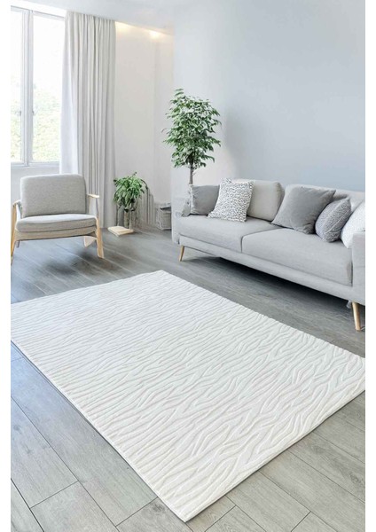 Gisele Puffy Peluş Iki Renkli Kendinden Desenli Kaymaz Taban Salon Halısı Mutfak Halısı Yolluk