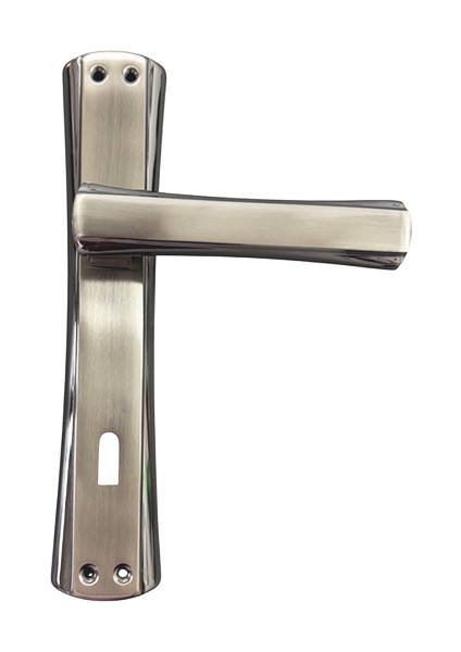 Venedik Açmalı Füme Saten Oda Kapı Kolu-Kolay Montaj, Iç Kapı Kolu, Modern Kapı Kolu (1 Takım)