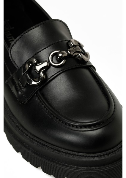 25K-2111 5pr Siyah Kadın Loafer