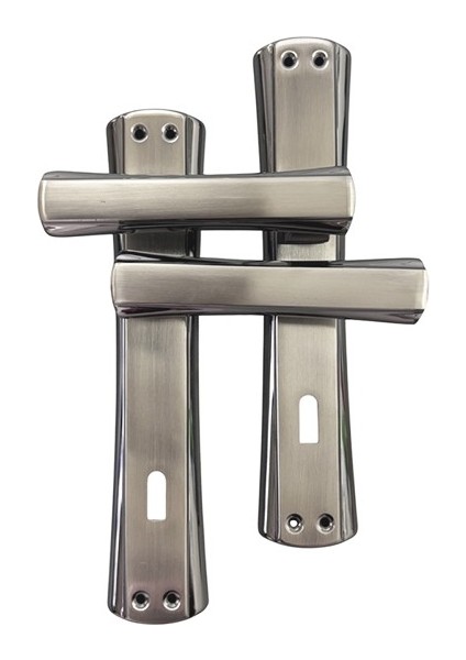 Venedik Açmalı Füme Saten Oda Kapı Kolu-Kolay Montaj, Iç Kapı Kolu, Modern Kapı Kolu (1 Takım) modelleri